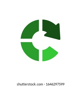 recycle letter c logo vector