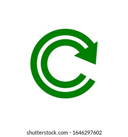 recycle letter c logo vector