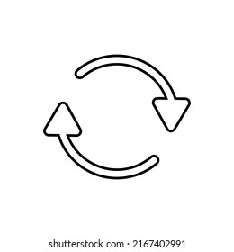 Recycle line arrow icon for apps and web sites