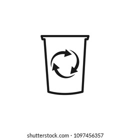 recycle line art vector icon for app and website