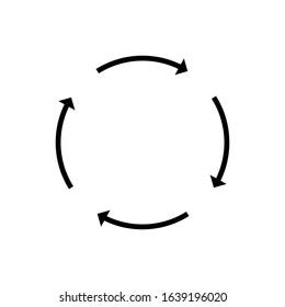 recycle line art vector icon - ui icon vector