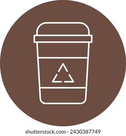 Icono De Círculo De Línea De Reciclaje Para Uso Personal Y Comercial