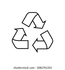 Recycle line icon for apps and web sites