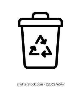 recycle line icon illustration vector graphic