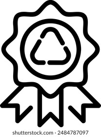 recycle line icon illustration vector