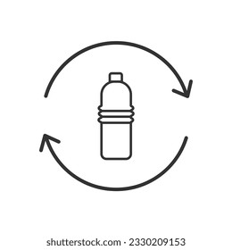 Recycle Line Icon Vector Design. 