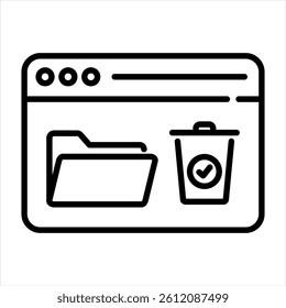 Recycle Line Icon Vector Illustration