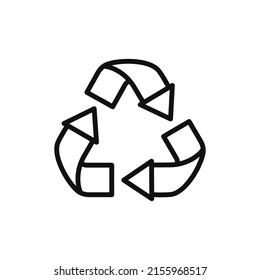 Recycle line symbol, vector icon for user interface.