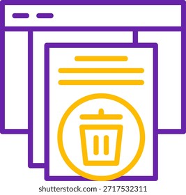 Línea de reciclaje Línea de Vector de dos colores Diseño de icono de Vector de dos colores