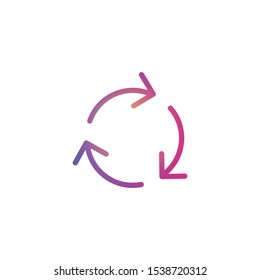 Recycle  - Line Vector Icon