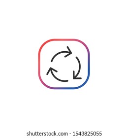 Recycle  - Line Vector Icon