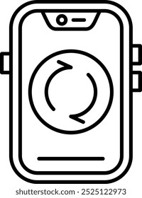 Vektorsymbol-Design der Recyclinglinie