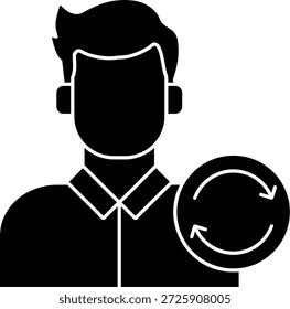 Línea de reciclaje Vector Icon Design