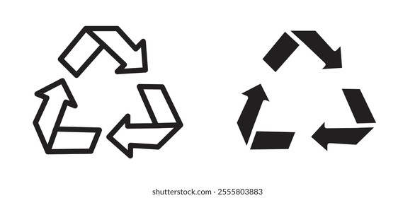 Recycle liner icon vector set.