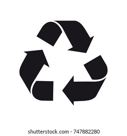 Recycle Logo Black White Stock Vector (Royalty Free) 747882280 ...