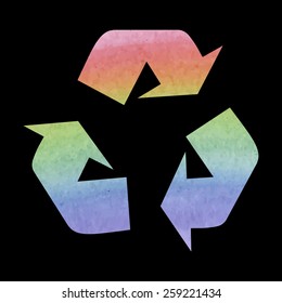 Recycle logo concept. Watercolor effect