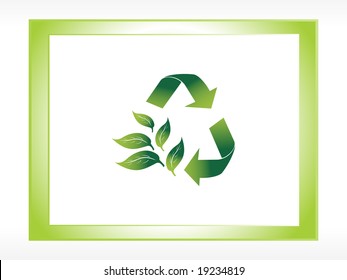 recycle logo with frame