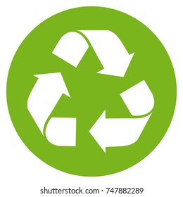 Recycle logo green