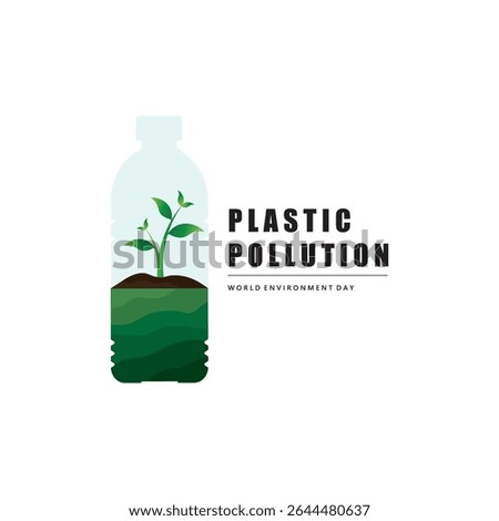 Recycle logo icon, Recycle logo with plastic bottle and  plastic bag. Recycle bag. Stop Plastic Pollution icon. World Environment day concept vector