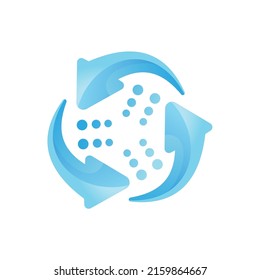 Recycle logo or icon template vector design. Graph symbol for your web site and apps design, logo, app, UI