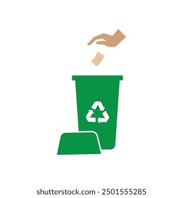 Recycle logo icon template vector illustration