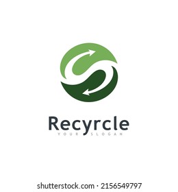 Recycle logo icon vector. recycling illustration  symbol, rotation arrow icon