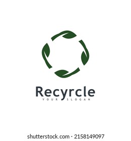 Reciclar el vector de icono del logotipo. símbolo de ilustración de reciclaje, icono de flecha de rotación
