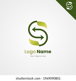  Recycle logo with letter S shape