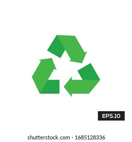 Recycle Logo, Simple Recycle icon Vector
