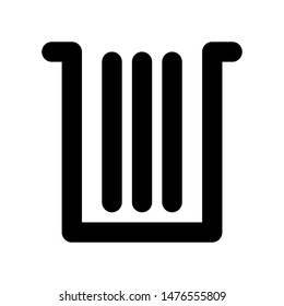 Recycle logo is a simple logo, like a recycle bin in a simple black color, suitable for various needs of your company or business logo,