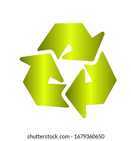 Recycle logo in vector in isolated background