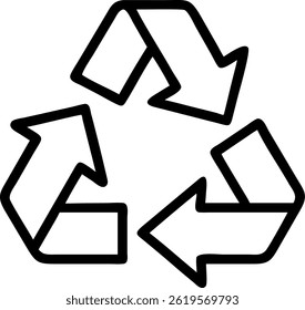 Recycle logo in vector in issolated bakground, Eps file 