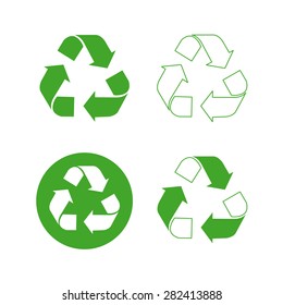 Recycle Logo Vector Set