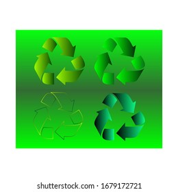 Recycle logo vector set eps 10