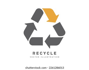 Recycle mark icon vector illustration