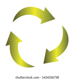 Recycle marks with color gradations