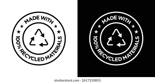 Recycle materials icon vector for web and mobile app. Symbol isolated.