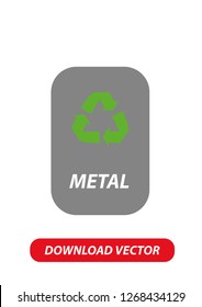 Recycle metal icon. Vector