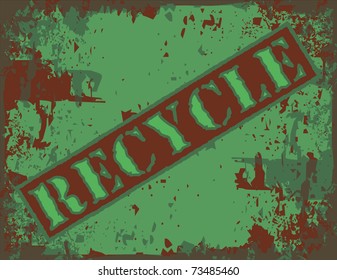 Recycle metal rusty background vector
