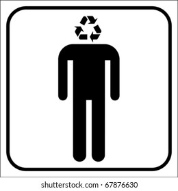 Recycle mind, vector