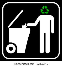 Recycle mind, vector