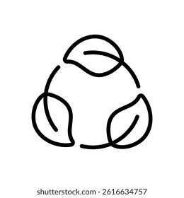Recycle natural icon line vector design with trendy style