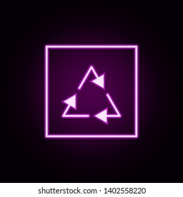 recycle neon icon. Elements of packaging symbols set. Simple icon for websites, web design, mobile app, info graphics