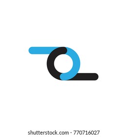 Recycle O letter logo design vector