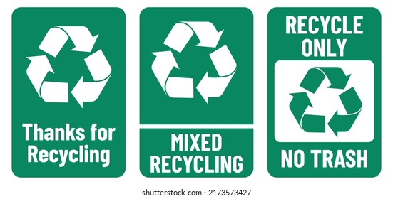 Recycle only print ready sign vector