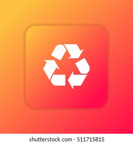 Recycle orange bright app ui/ux Icon / Logo design