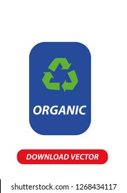 Recycle Organic icon, Vector