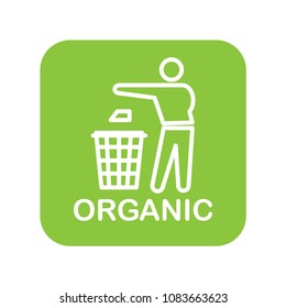 recycle organic icon vector  template