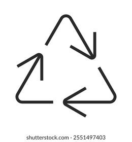Recycle outline icon, editable vector illustration and transparent graphic element. Isolated on white background