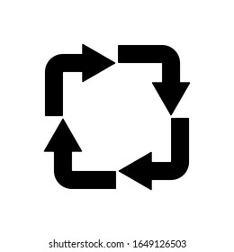 Recycle outline icon isolated. Symbol, logo illustration for mobile concept and web design.